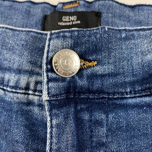 NWT True Religion Geno Relaxed Slim Jeans Men's 42 Stretch Medium Ink Blue SN - Picture 7 of 16